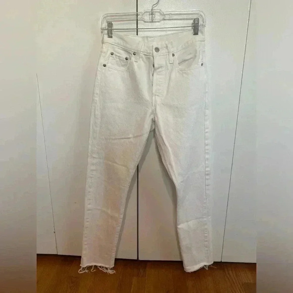 Levi's Denim - Levi’s 501’s Premium White Denim Skinny Jeans Size 25